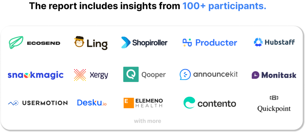 SaaS companies that participated in the research.
