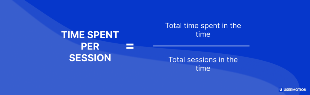 time spend per session formula in saas