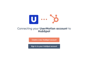 usermotion hubspot integration grant access