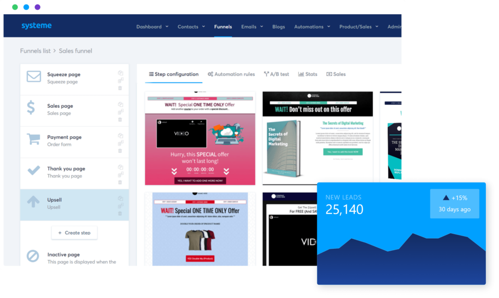 systeme.io sales funnel software
