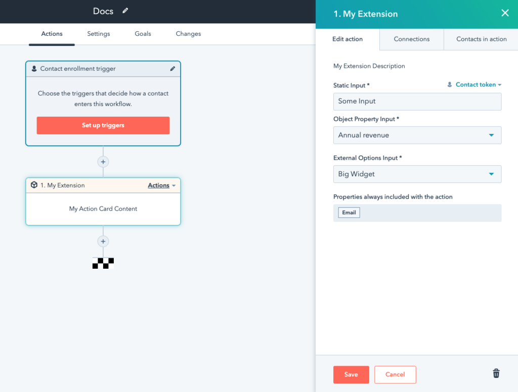 hubspot response actions