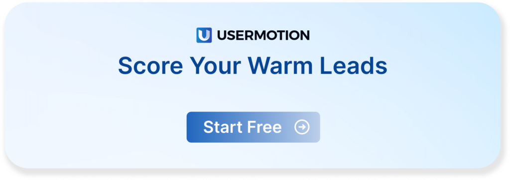 usermotion score your warm leads