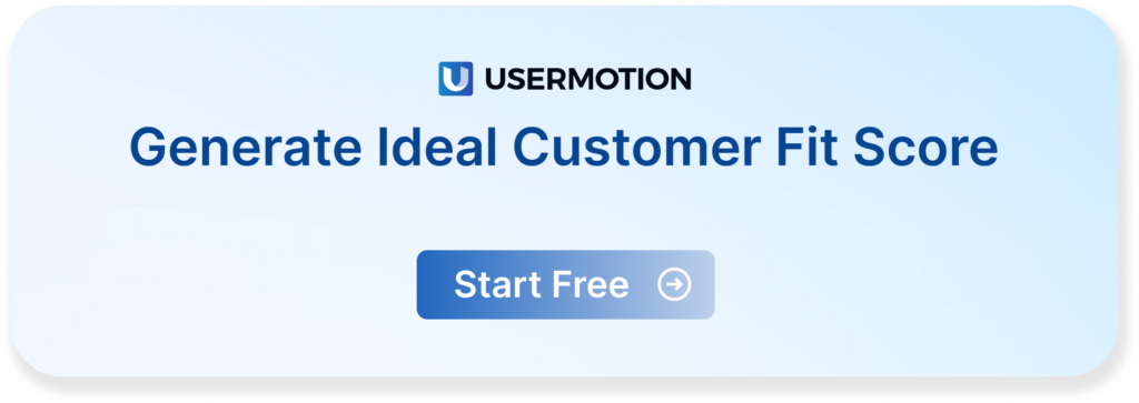 usermotion generate ideal customer fit score start free