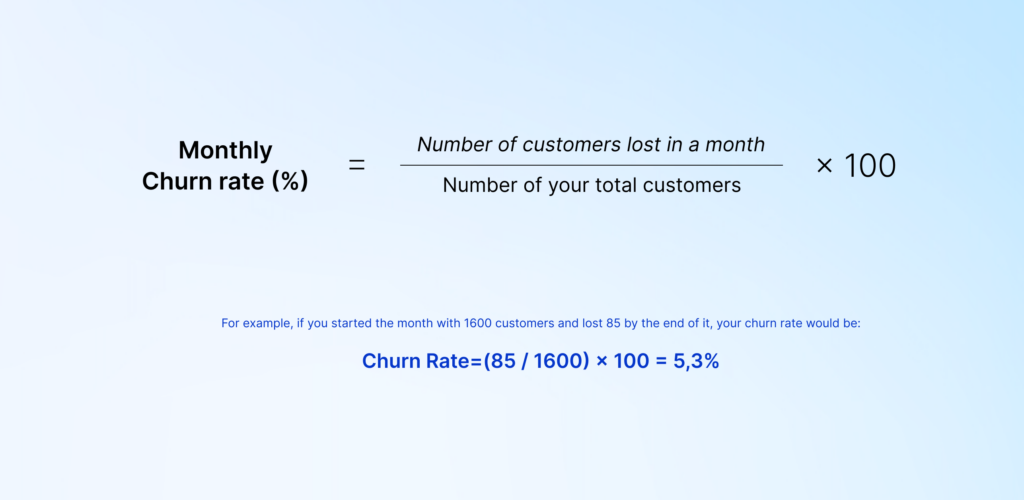 monthly churn rate calculation