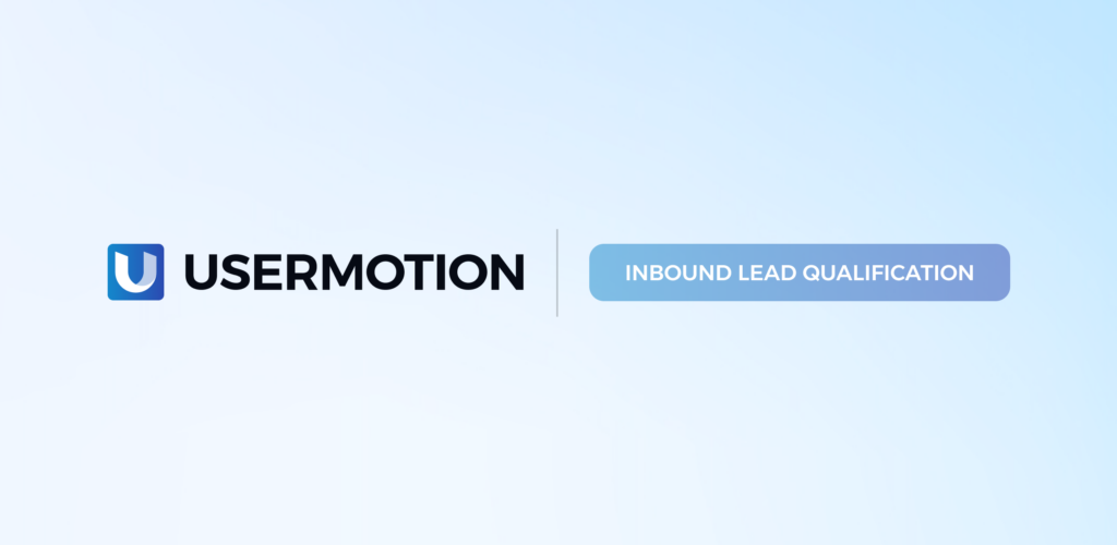 usermotion inbound lead qualification