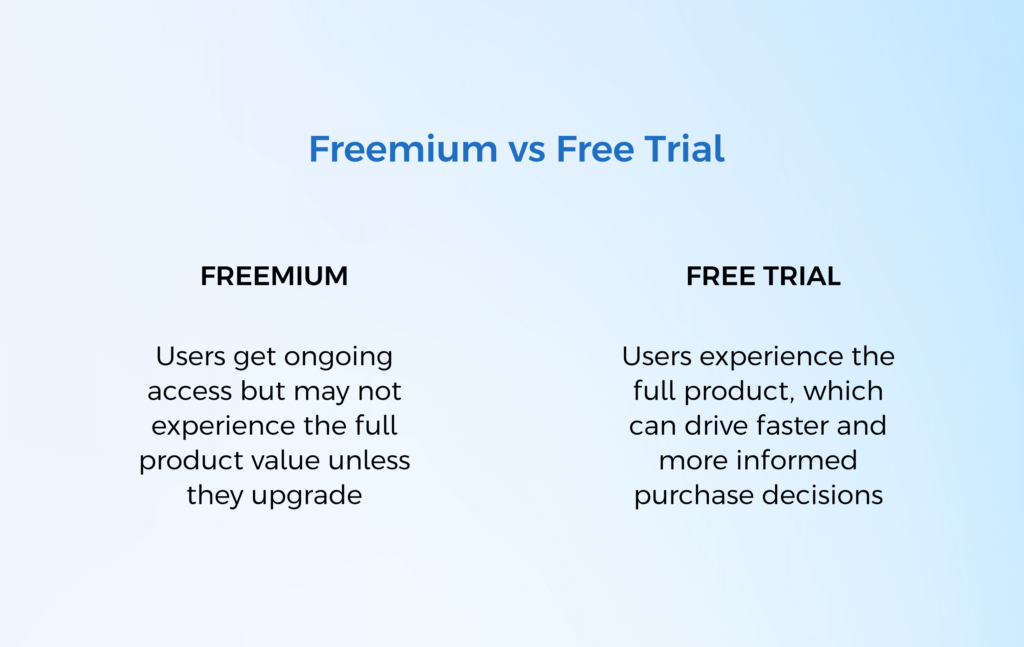 freemium vs free trial difference user experience